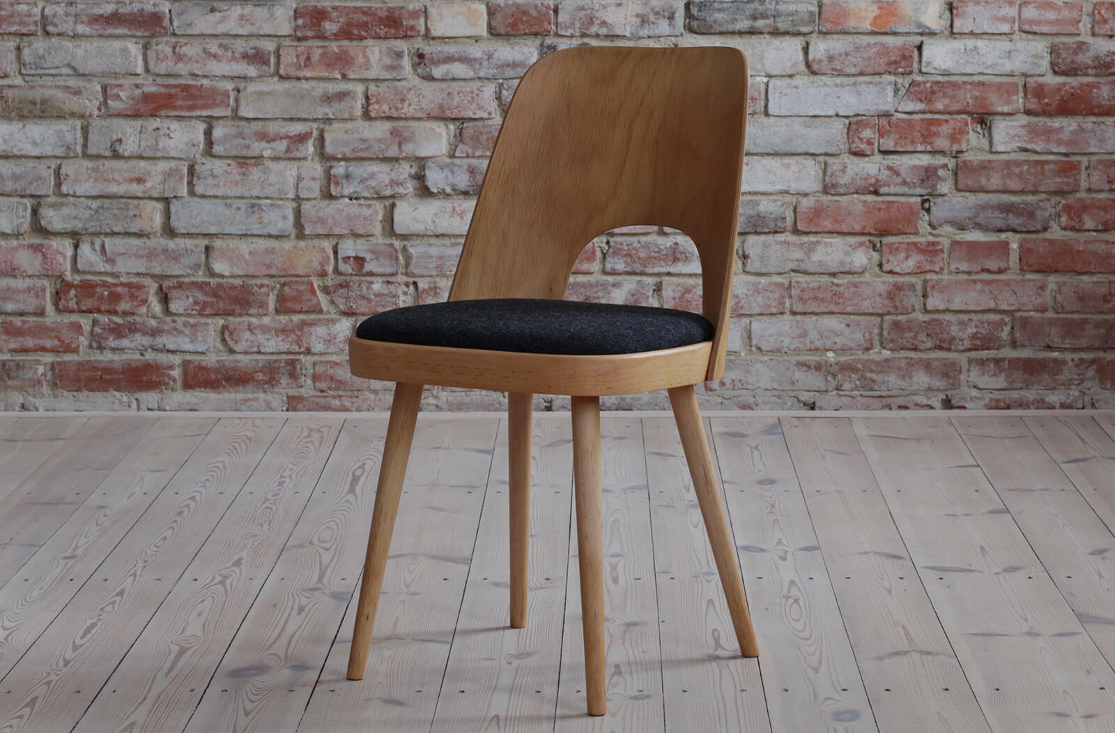 Set of 8 dining chairs by oswald haerdtl, reupholstered, midcentury