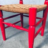 Set of Scandinavian Country Design Red Side Chairs, Sweden, 1960s