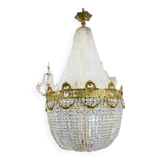 Chandelier with tassels, montgolfiére shape