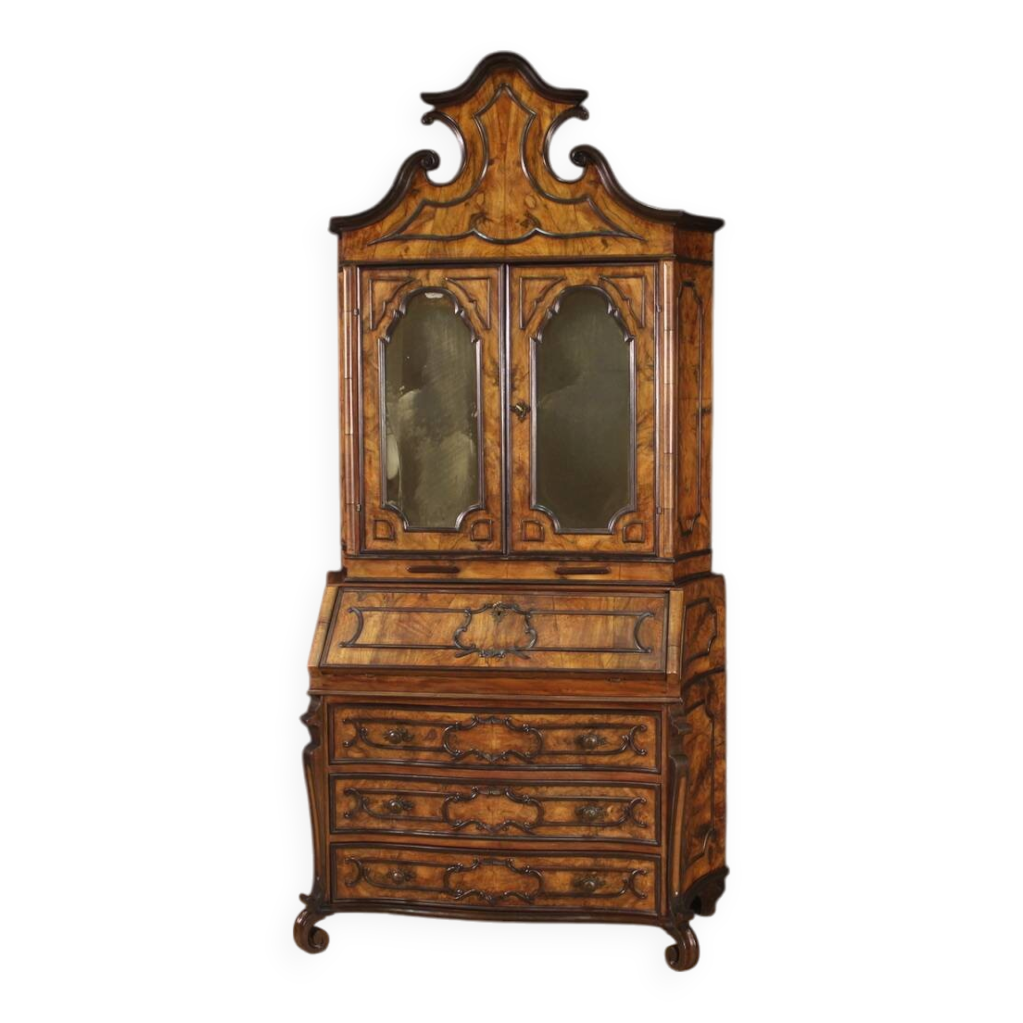 Grand trumeau lombard en bois du XXe siècle