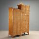 Antique Art Nouveau wardrobe in ash and maple, Italy, 20th century
