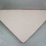 Vintage triangular plywood with boucle-fabric sit element / Ottoman, 1970s