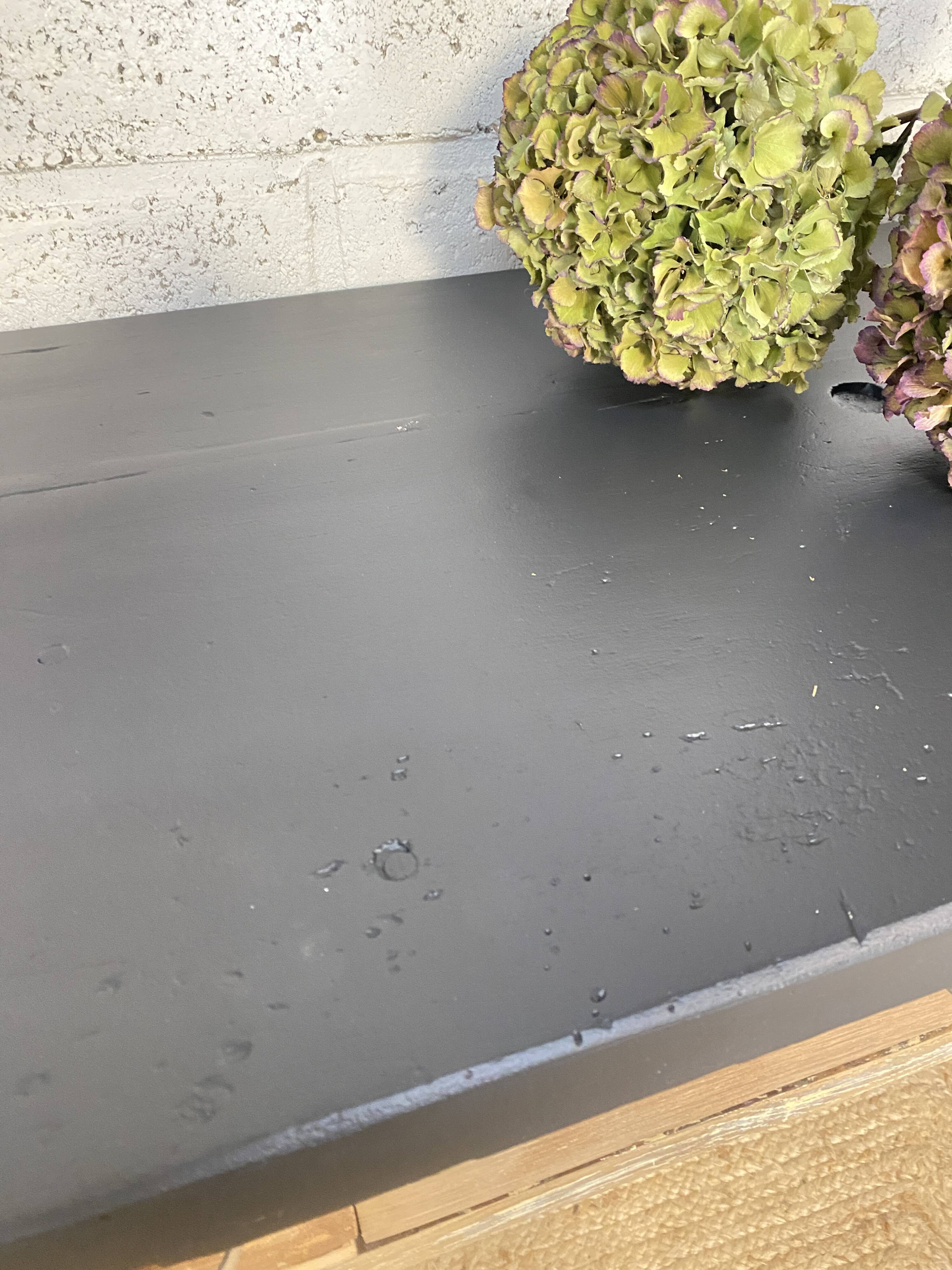 Antique workbench console