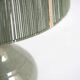 Large ceramic lamp with wire shade