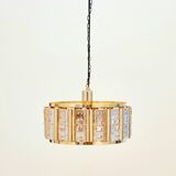 Mid-Century Scandinavian Brass and Glass Ceiling Light by C. Fagerlund for Orrefors, 1960s