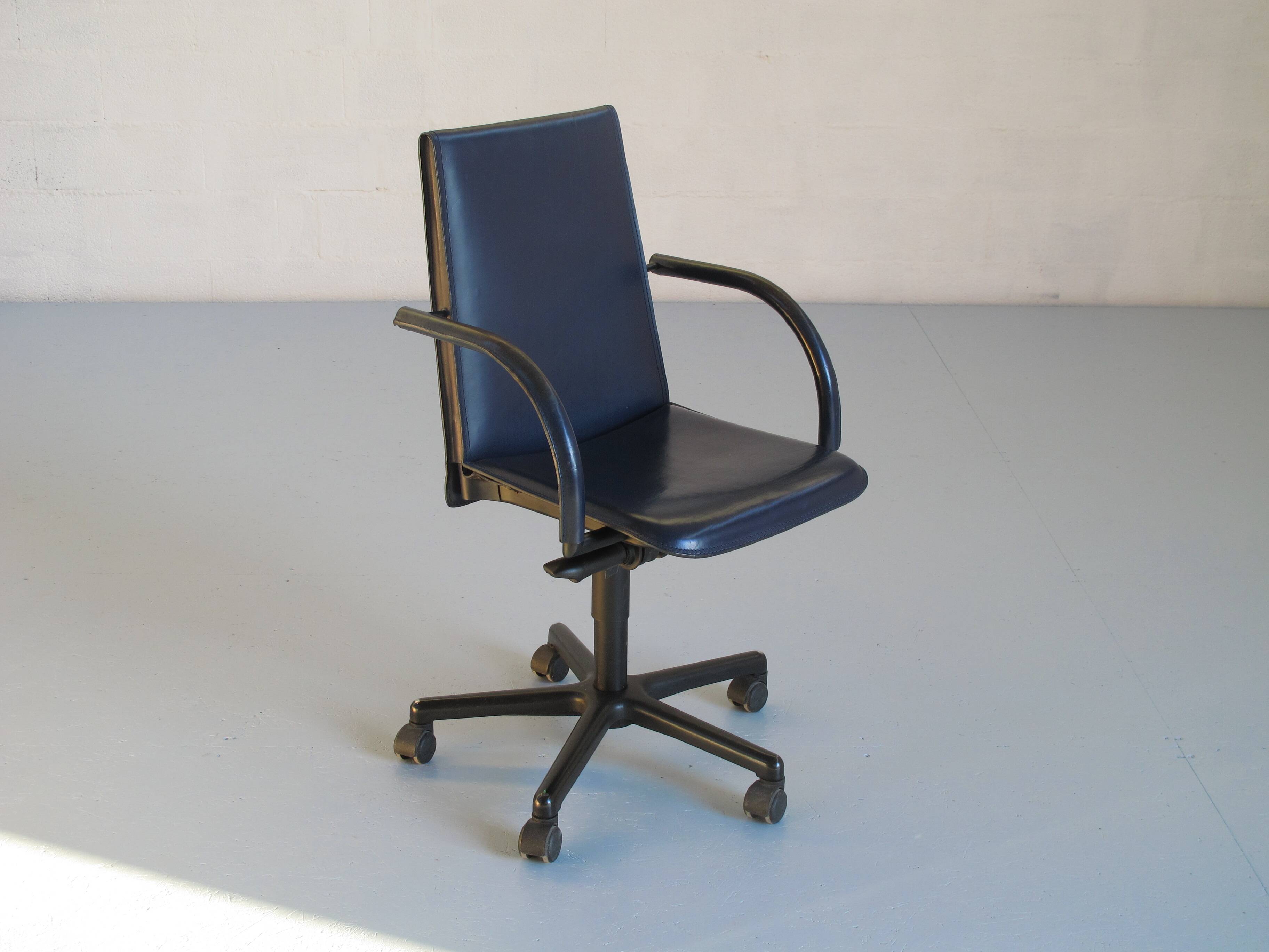Leather office armchair Fasem Italia edition