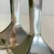 Pair of vintage cast aluminum candlesticks