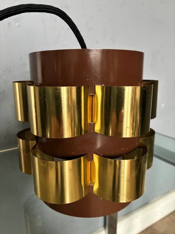 Suspension Werner Schou – Lumière en laiton Coronell Electro des années 1960