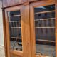19th century empire style 2-door walnut bookcase