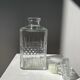 Vintage glass whiskey decanter H:22cm