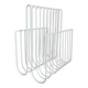 Vintage White Metal Magazine Rack