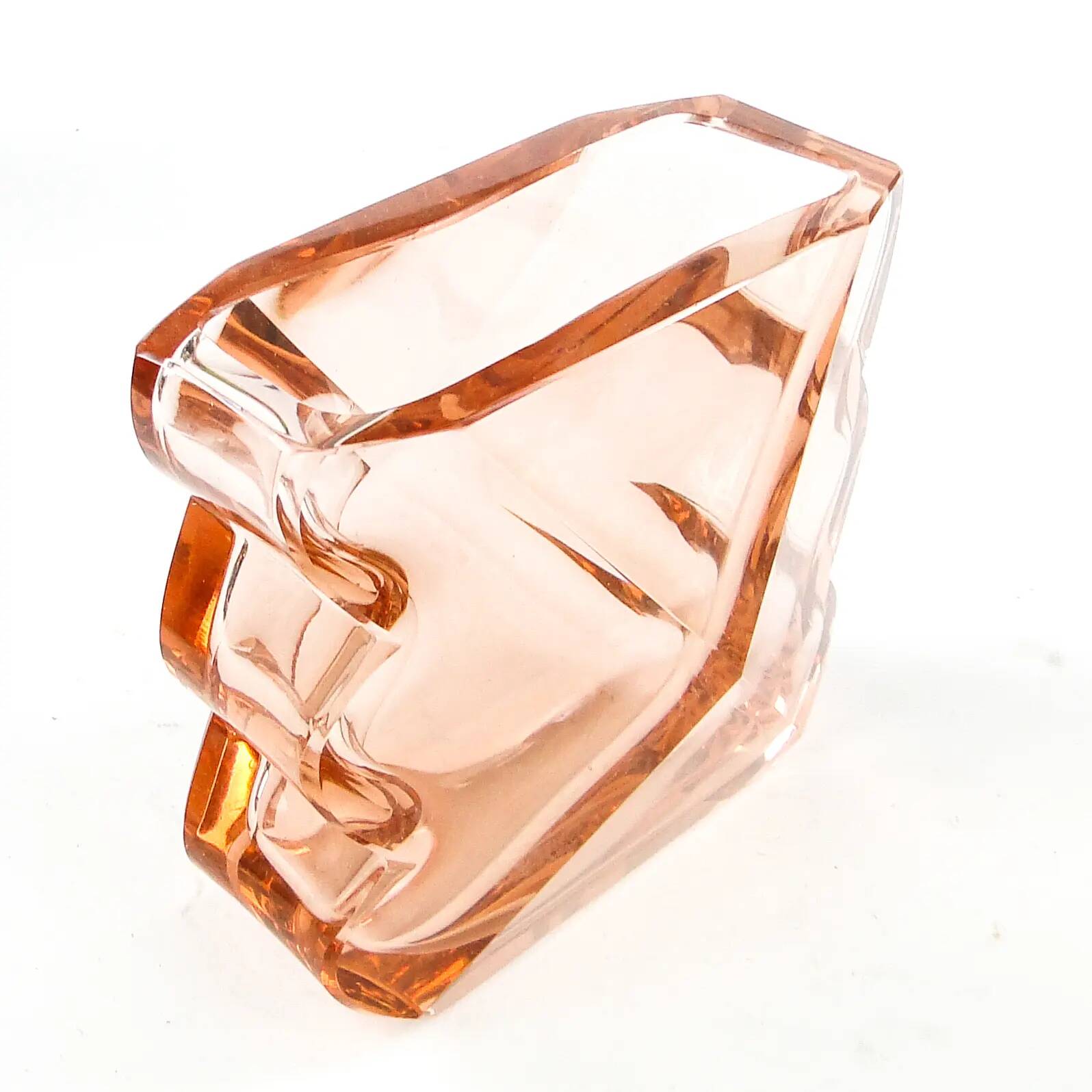 Art Deco vase, crystal, Moser, Czechoslovakia, 1930s