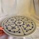 Plateau à gâteaux en porcelaine décorée bleue Bareuther Bavière