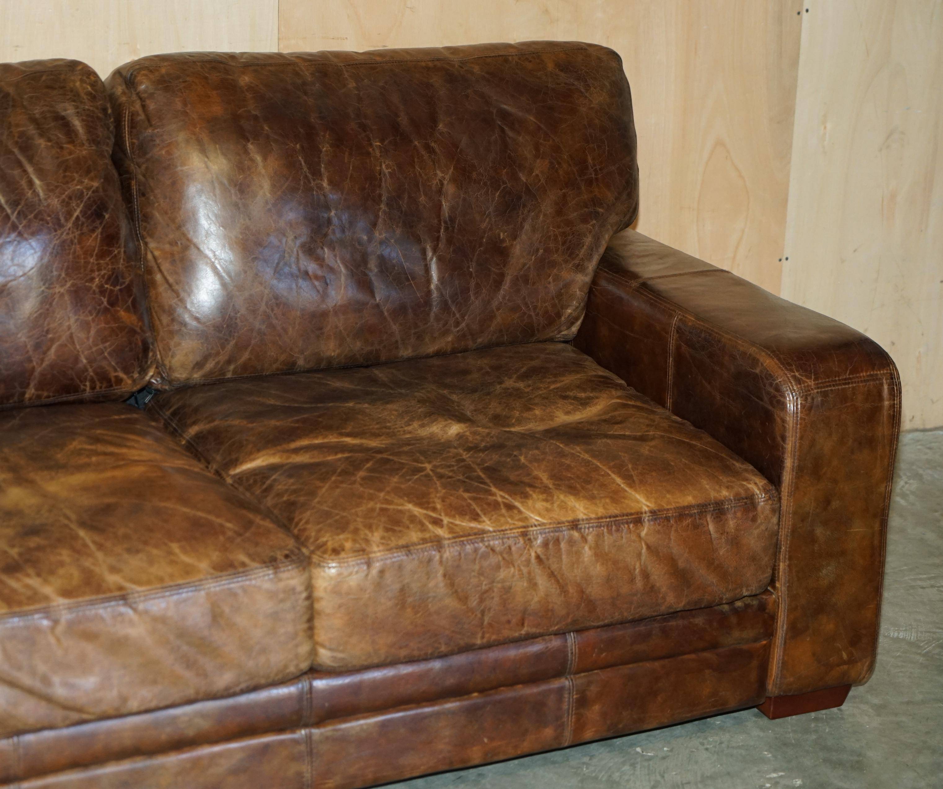 Halo Soho Heritage Leather Biker Sofa by Timothy Oulton