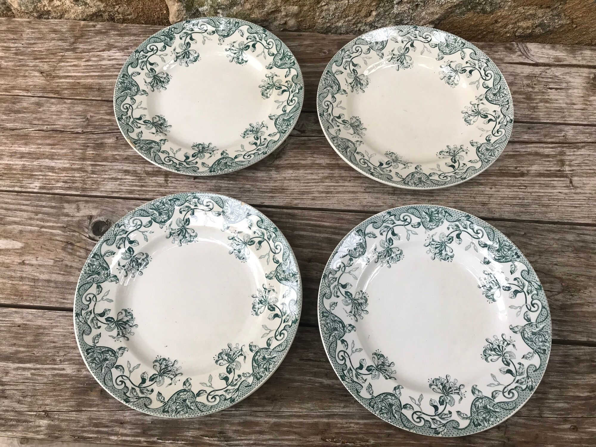 10 assiettes terre de fer. St Amand & Hamage. modèle Reigne