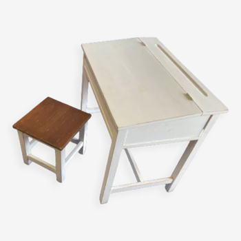 Country corner school desk with stool