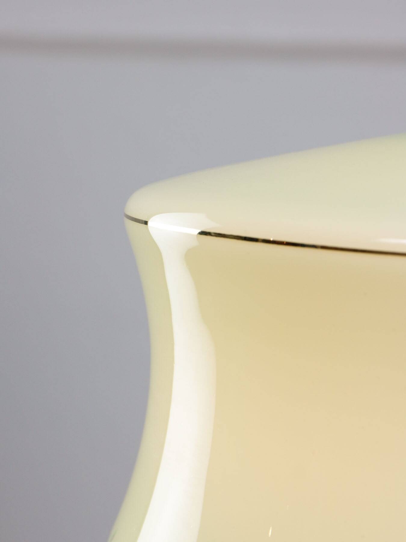 Mid-Century Italian Brass and Green Glass Pendant Lamp
