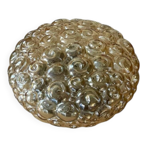 plafonnier en verre ambré