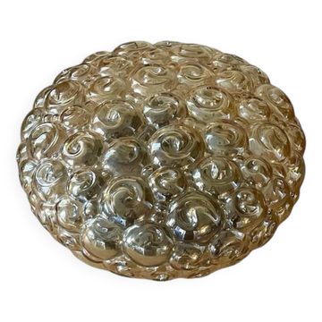 Helena Tynell Vintage Snail Amber Glass Ceiling Light