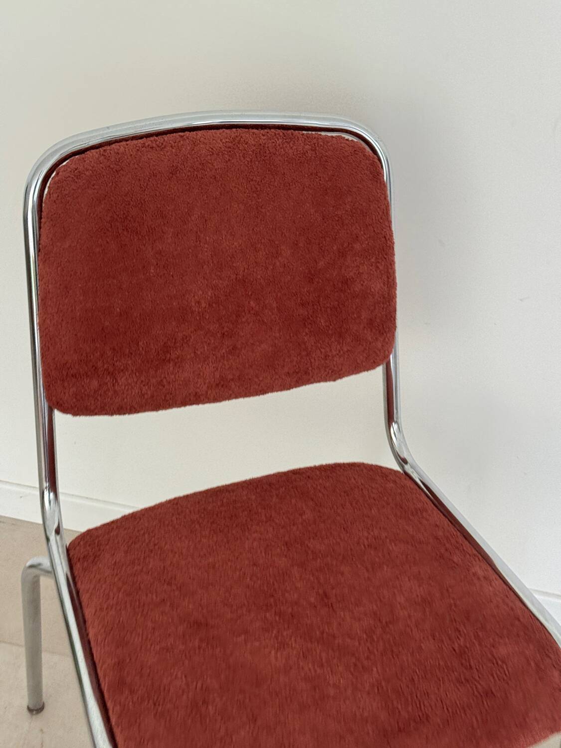 Vintage chrome stainless steel chair 1970