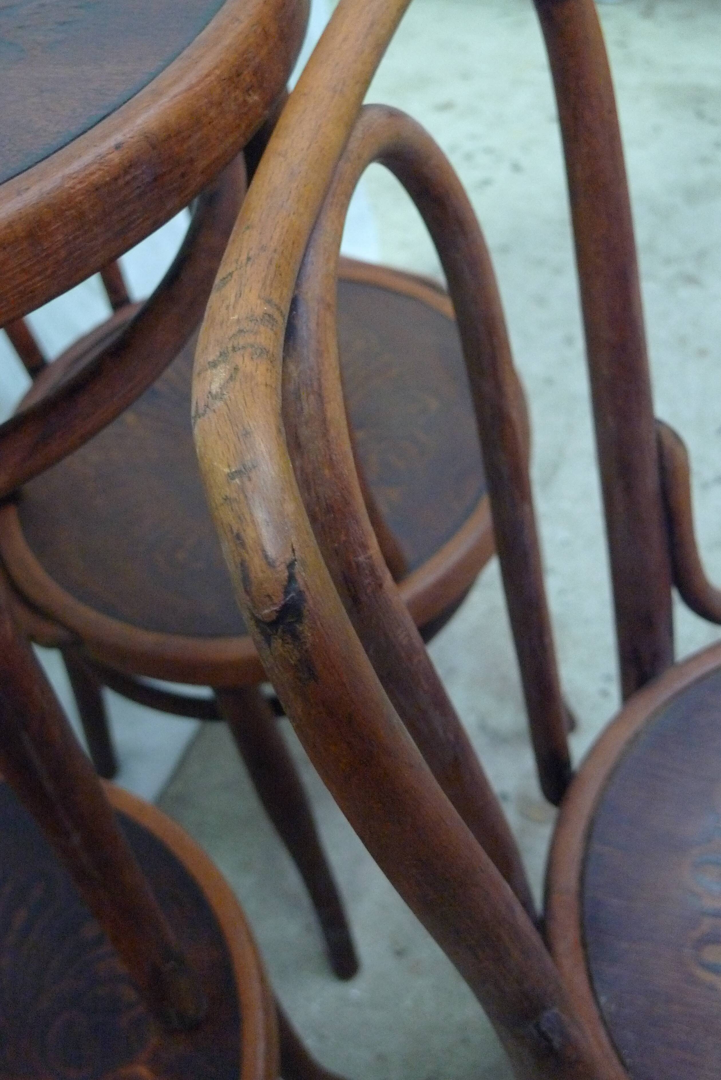 Set of four Jacob Kohn chairs.