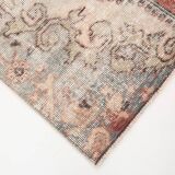 3x6 Rug For Laundry Room Red Beige Antique Vintage Rug, 110x193Cm SK 2797
