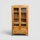 Armoire parisienne vitres biseautées chêne blond art déco 1930