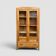 Parisian wardrobe with bevelled glass, blonde oak, Art Deco 1930.