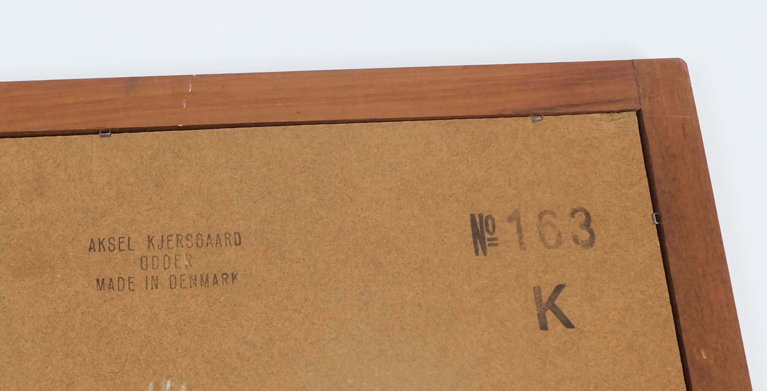 Miroir rectangulaire en teck par Aksel Kjersgaard, Danemark années 1970