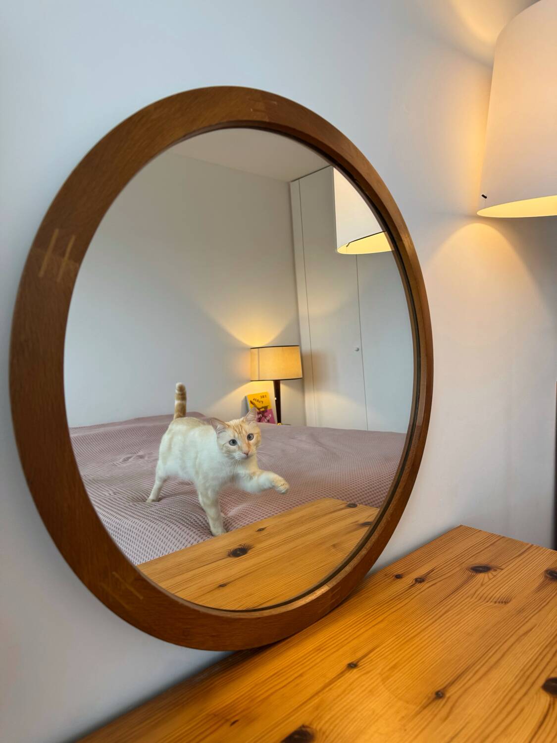 Miroir mural rond Aksel Kjersgaard n°280, 1960s
