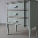 Commode suédoise peinte avec miroir | Années 1940