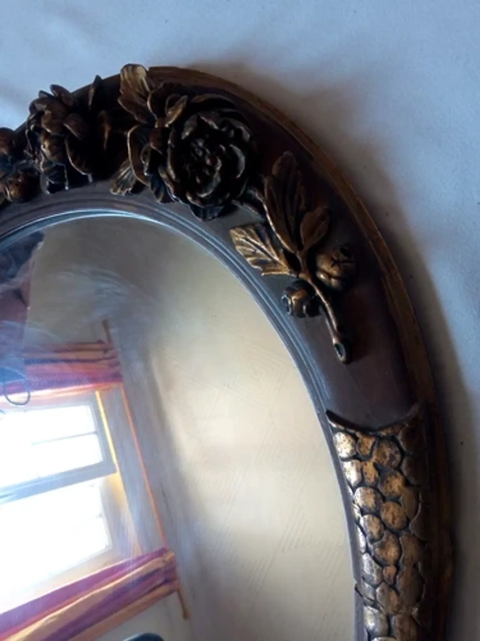 Important wooden wall mirror with stucco in Art Deco style/period - 65 x 44 cm