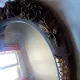 Important wooden wall mirror with stucco in Art Deco style/period - 65 x 44 cm