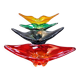 Set of 4 decorative glass bowls by Josef Hospodka, 1970s.