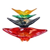 Set de 4 bols décoratifs en verre par Josef Hospodka, années 1970