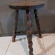 Tabouret style breton torsadé