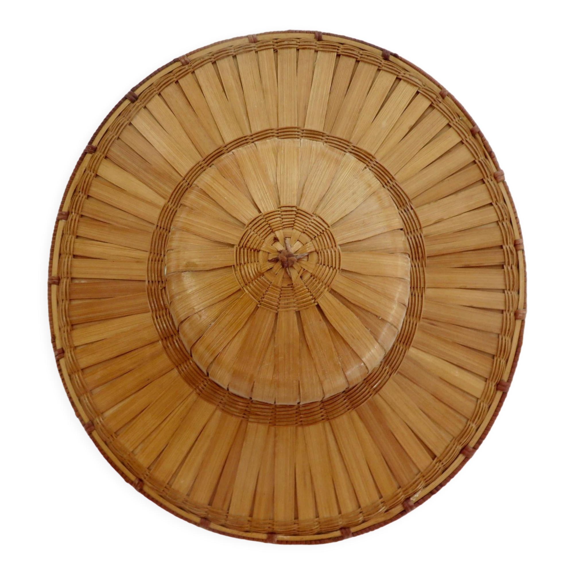 Hat colonial helmet in bamboo 70s