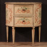 Half-moon commode in painted wood from the 60s