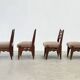 Set of four dining chairs by Guillerme & Chambron