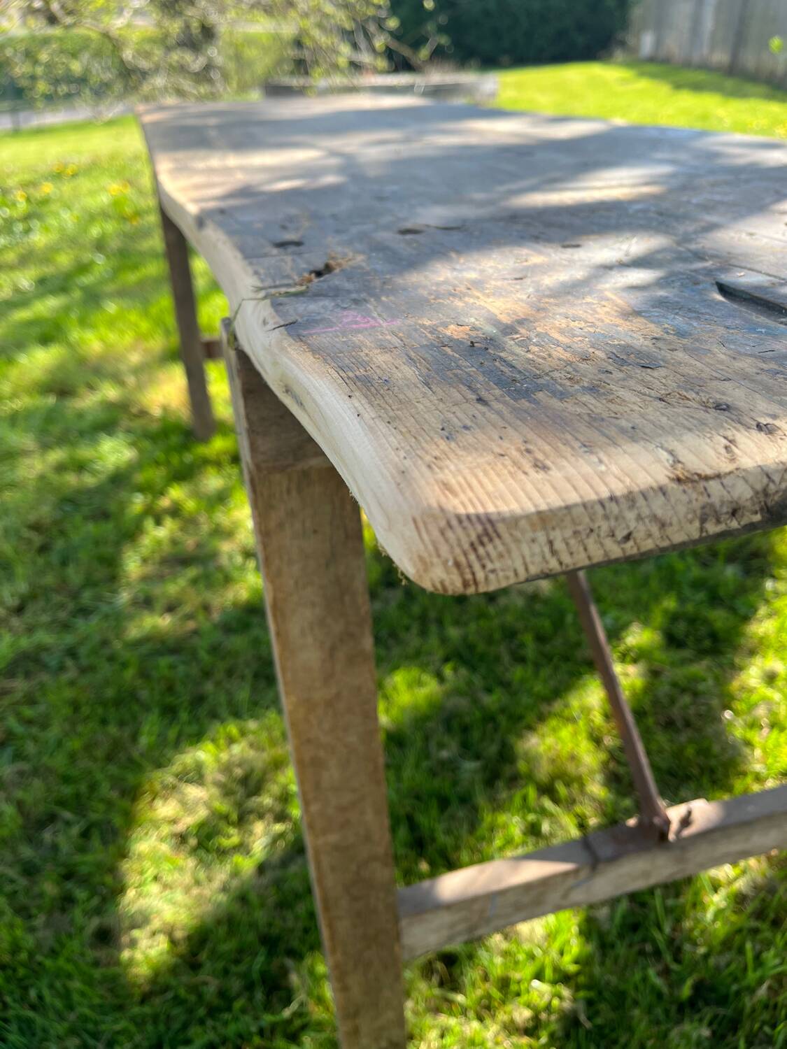 Antique wooden folding table
