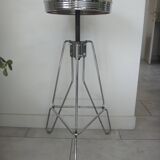 American bar stool 1980 tripod red leather