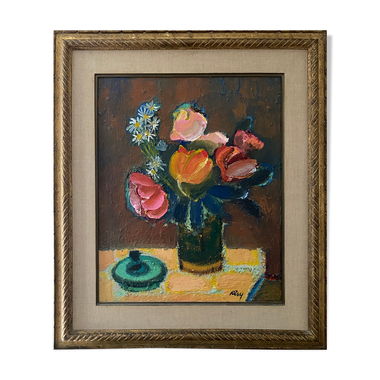 The bouquet by Ernest Risse HST framed
