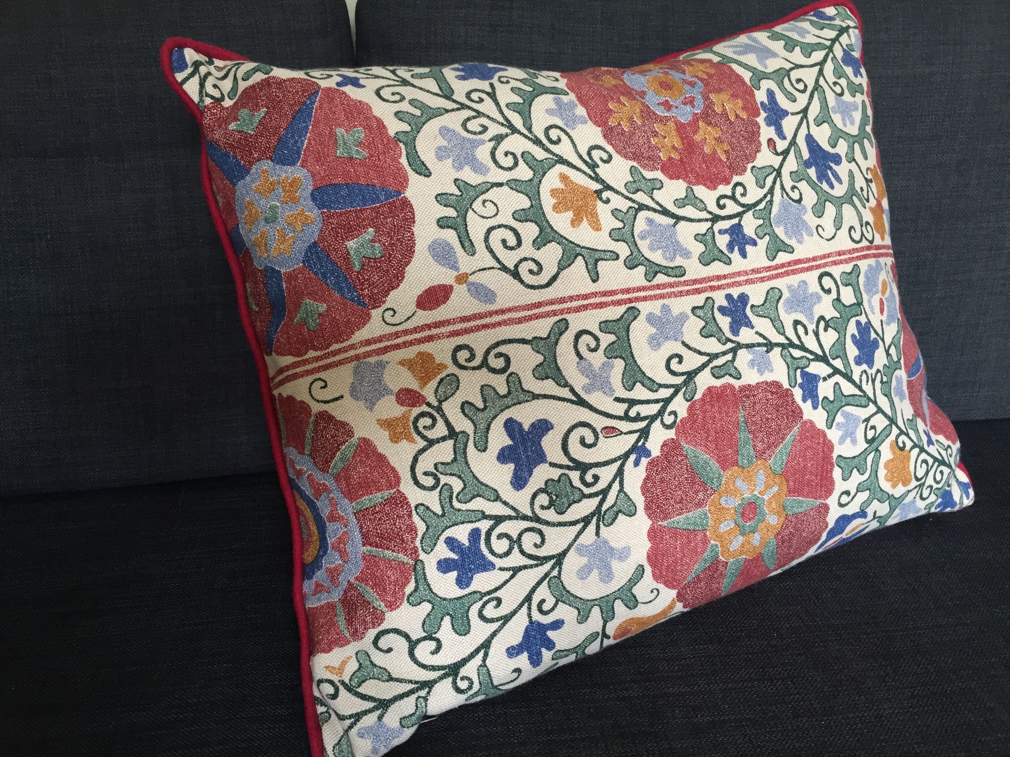 Decorative Pillow Cases Suzani motifs printed