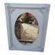 Miroir avec cadre en bois gris