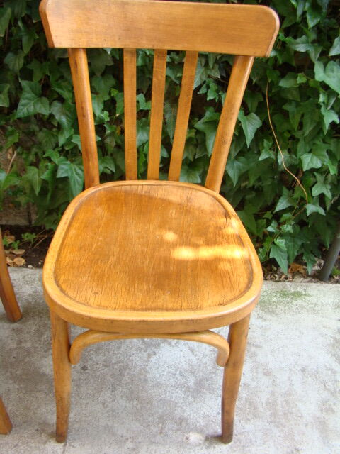Lot of four old bistro chairs