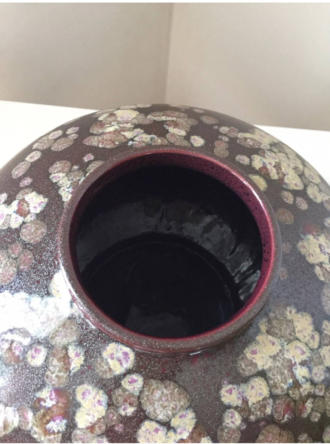 Oval ball vase West Germany vintage 1970