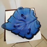 Blue glass fruit cup