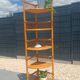 Vintage corner shelf in rattan – 1970s – Exceptional condition