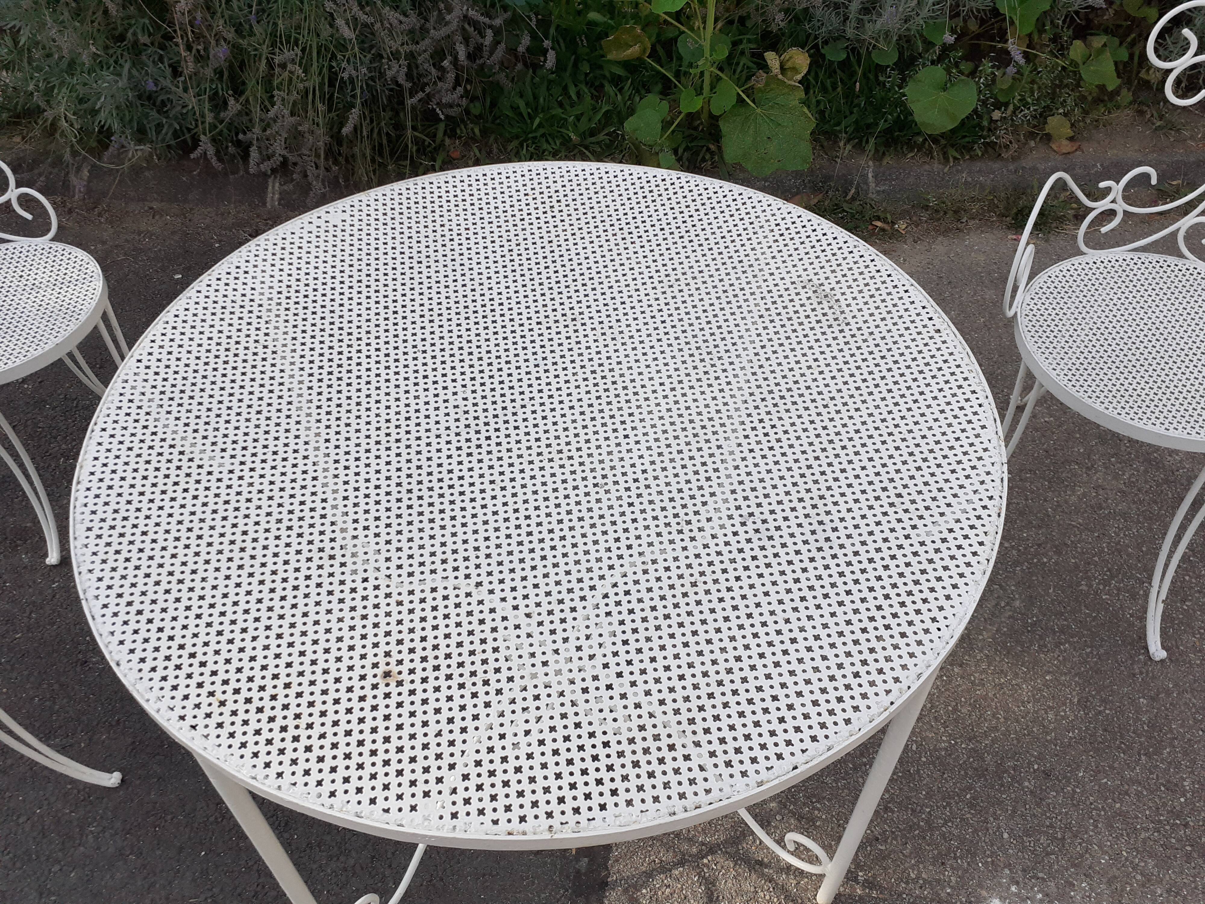 Old wrought iron garden furniture