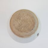 Stoneware bottle with abstract plant motif signed Herbes Folles
